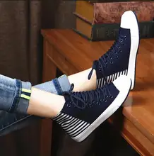 2016 high quality fashion canvas shoes style leisure trend with high help flat bottom shoes for female casual shoes