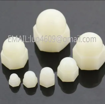 

DIN 1587 hexagon domed cap nuts,M8 white nylon dome Head Hexagon Nuts Cap Nuts Protection Cover Nuts