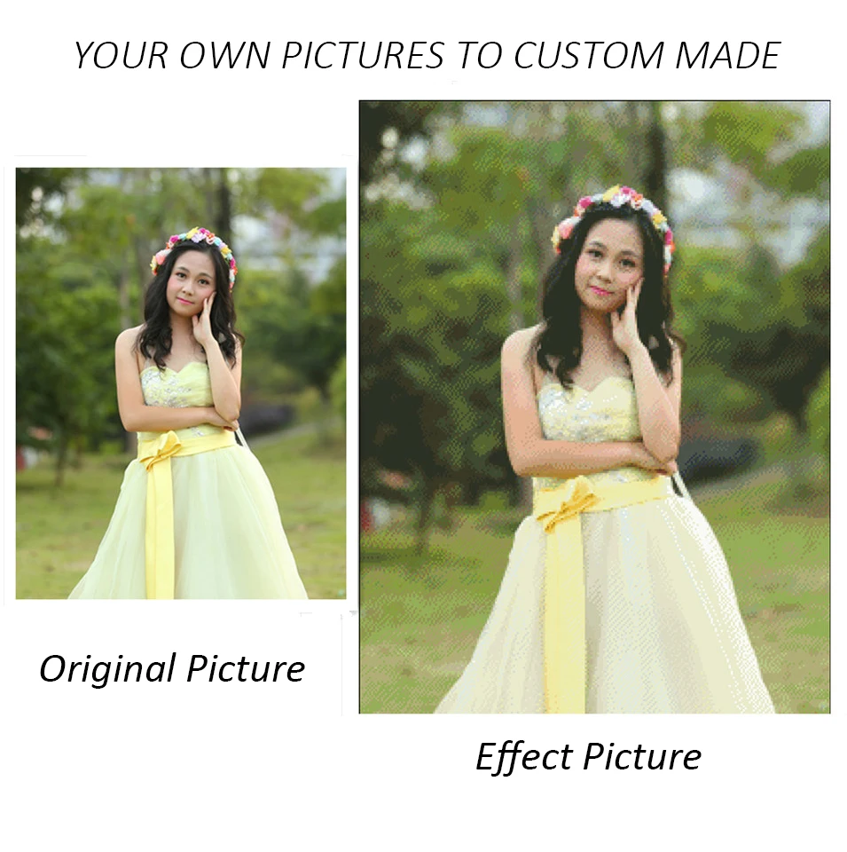 

Personal Photo Custom Making Full Drill Resin Rhinestone 5D Diy Diamond Painting Embroidery Pattern Needlework Wall Sticker