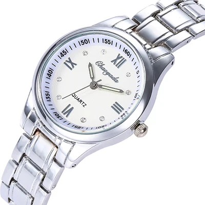 Relogio Feminino, роскошные золотые женские часы, модный браслет из нержавеющей стали, женские часы, повседневная одежда, женские часы, Reloj Mujer - Цвет: Silver White
