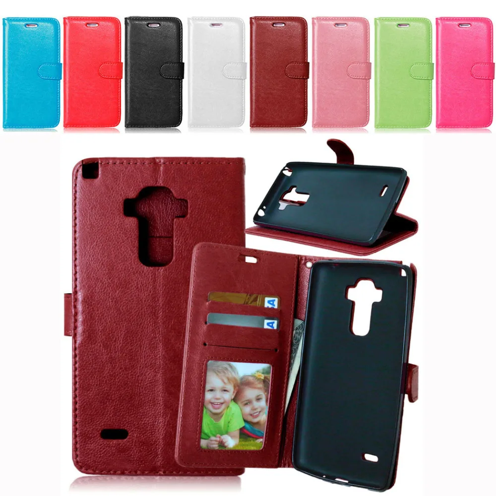 Кожаный чехол бумажник с подставкой и слотом для карт телефона стилус LG G4 4G H630 H635