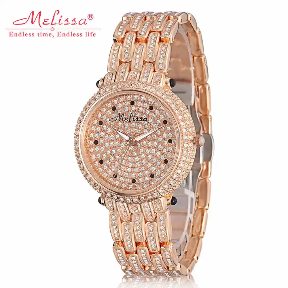 Женские часы Melissa кварцевые из нержавеющей стали с браслетом | Наручные