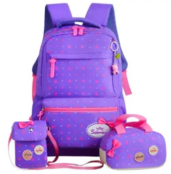 

New Printing Children School Bags For Girls Teenagers Backpacks Kids Orthopedics Schoolbags Backpack mochila infantil 3pcs/set