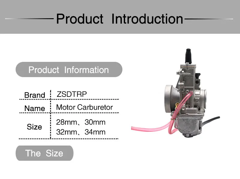 ZSDTRP карбюратор для Mikuni TM28 TM30 TM34 TM32 плоский гладкоствольный карбюратор TM34-2 для Honda 250 CR250 для Kawasaki KX125 150