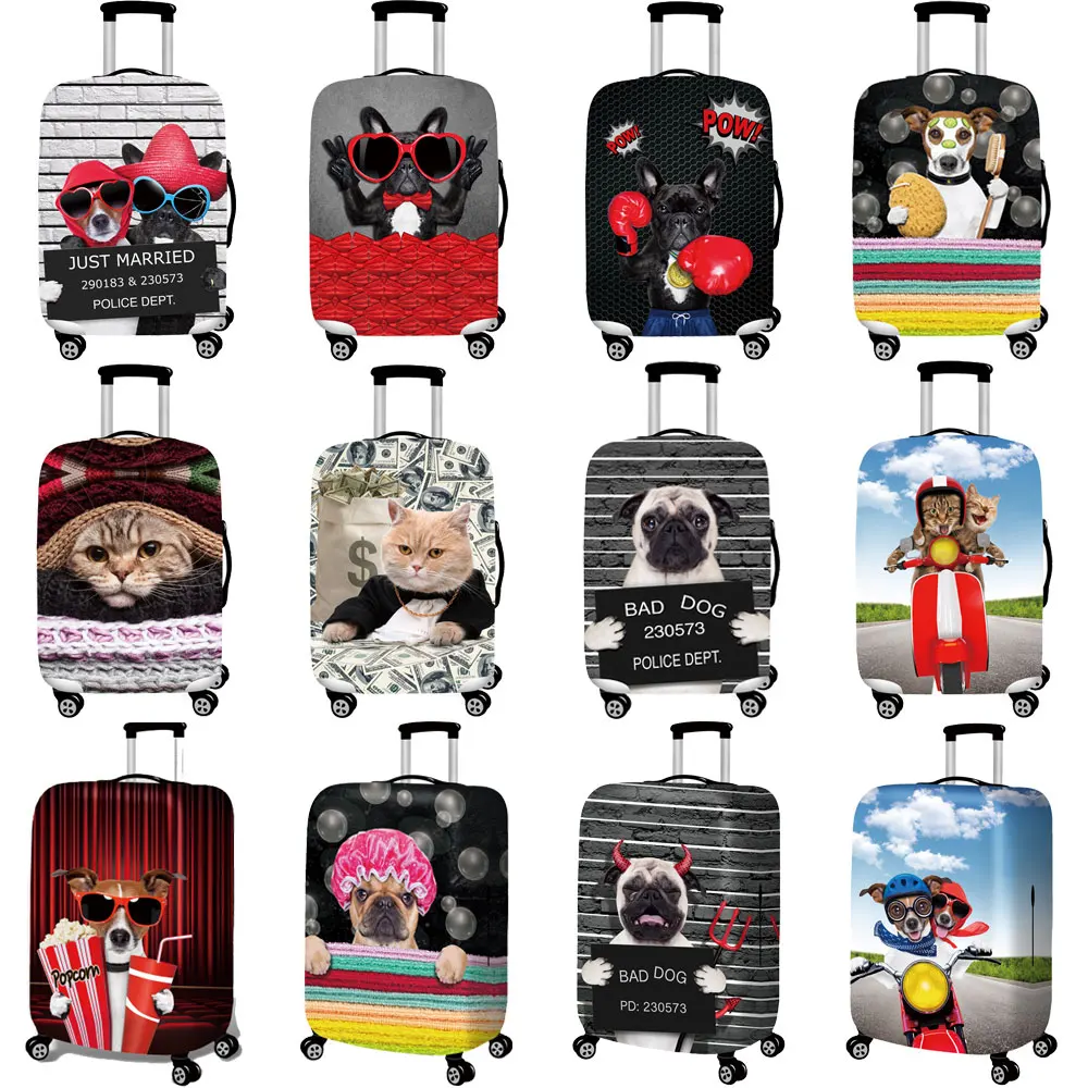 

Elastic Luggage Cover S M L XL Travel Suitcase protection Case 18-32 inch Trolley protection Sleeve Polyester Travel Accessories
