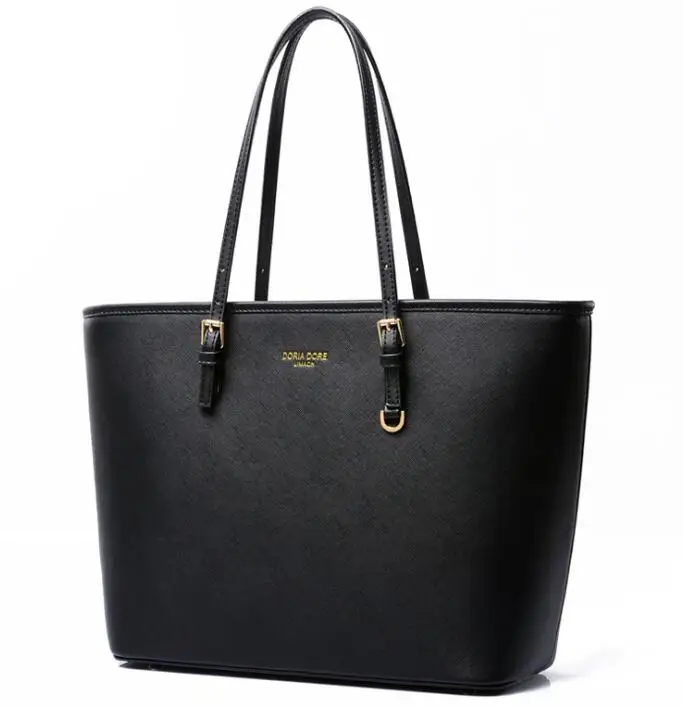 Ragcci النساء حقائب الشهيرة العلامة التجارية الفاخرة مصمم حقيبة كتف السيدات كبيرة حمل جودة عالية الأسود PU جاكيت جلدي-حقائب بيد