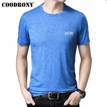COODRONY летняя футболка с коротким рукавом Мужская Уличная модная повседневная футболка мягкая хлопковая Футболка мужская футболка с круглым вырезом Homme S95148