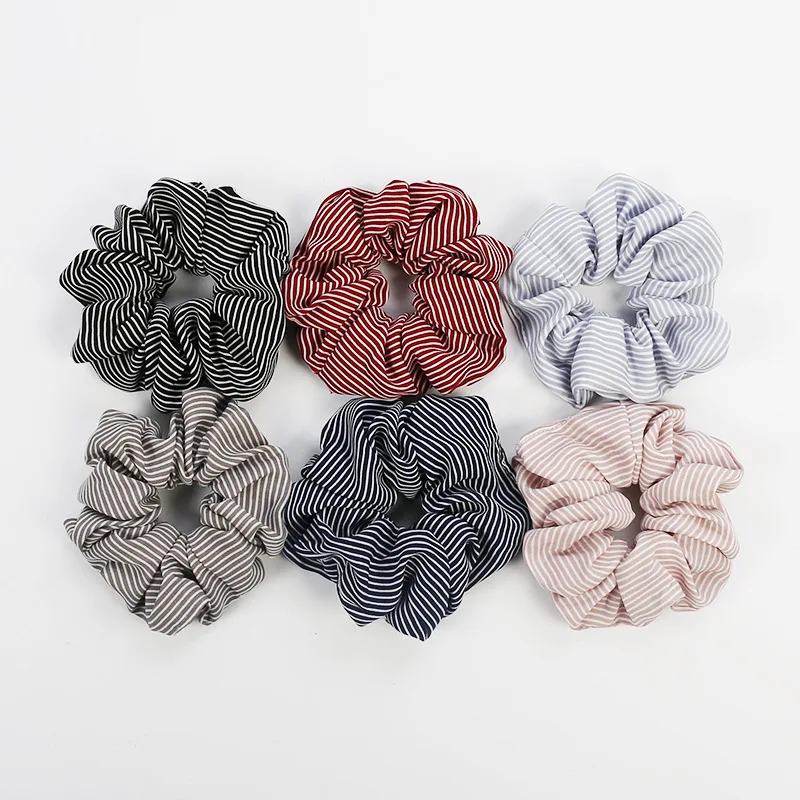 Elasticity Scrunchie New Hot Ponytail Holder Hairband Hair Rope Tie Fashion Stipe 1PC Floral Women Girls