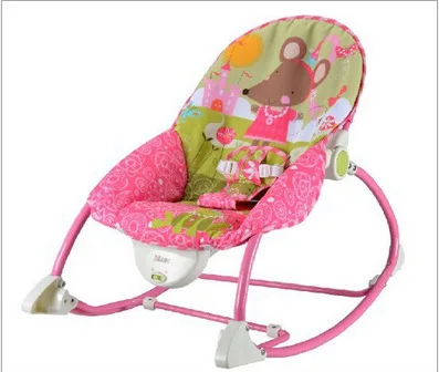 Портативное музыкальное детское кресло-качалка для малышей, детское кресло-качалка, детское кресло-качалка, кресло-качалка для отдыха - Цвет: Pink