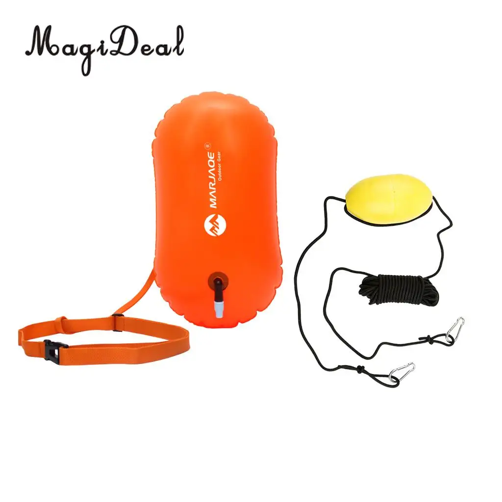 30 Feet Kayak Drift Anchor Tow Rope Tow Line Throw Line Swimming Bag Buoy for Wild Open Swim for Canoeing Rafting Boat Dinghy