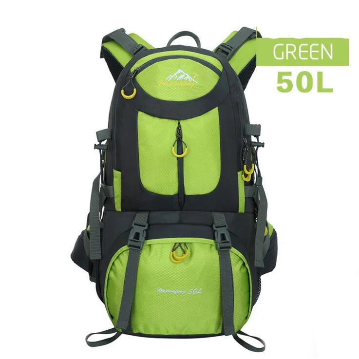 Открытый спортивный водонепроницаемый рюкзак восхождения / путешествия Рюкзак большой ёмкости 40л 50л - Цвет: 50L Green