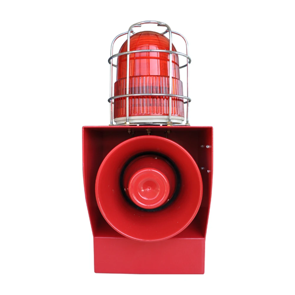 YASONG 야외 45W 130dB 방수 비상 보안 경보 사이렌 공장 창고 도크 포트 홈에 대 한 LED 스트로브 빛