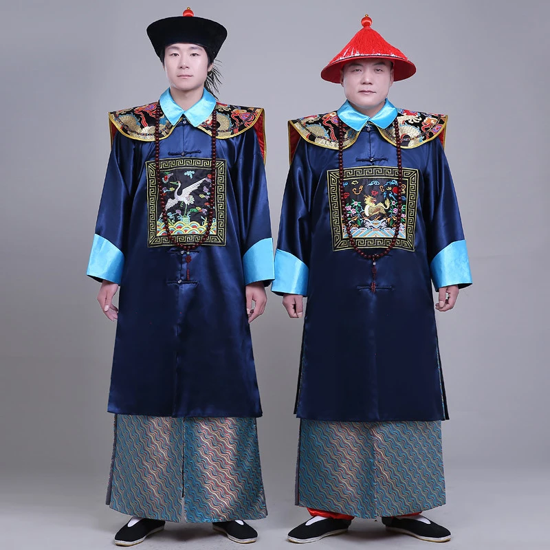 Новое поступление, черные костюмы в стиле династии Цин, Мужская одежда, мужской костюм тогае в древнем китайском стиле