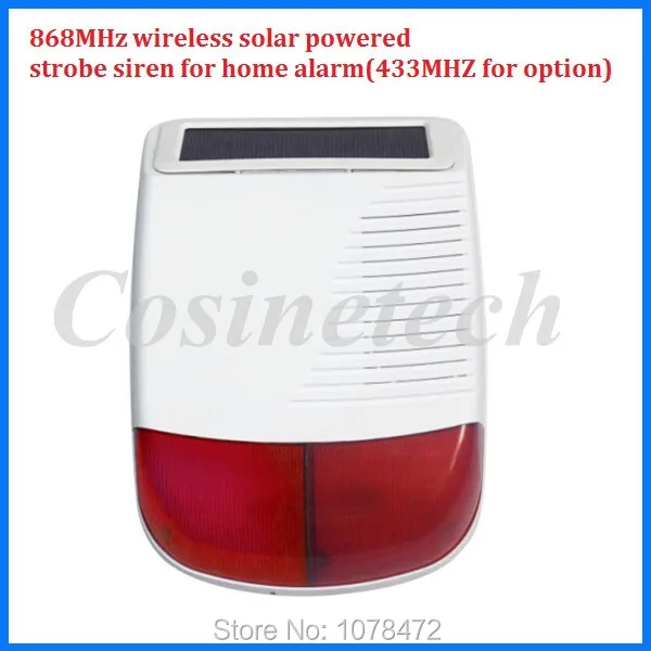 

G90B Outdoor solar powered siren for Golden Security alarm G90B PLUS, wireless strobe siren for 868MHZ X6 alarm system