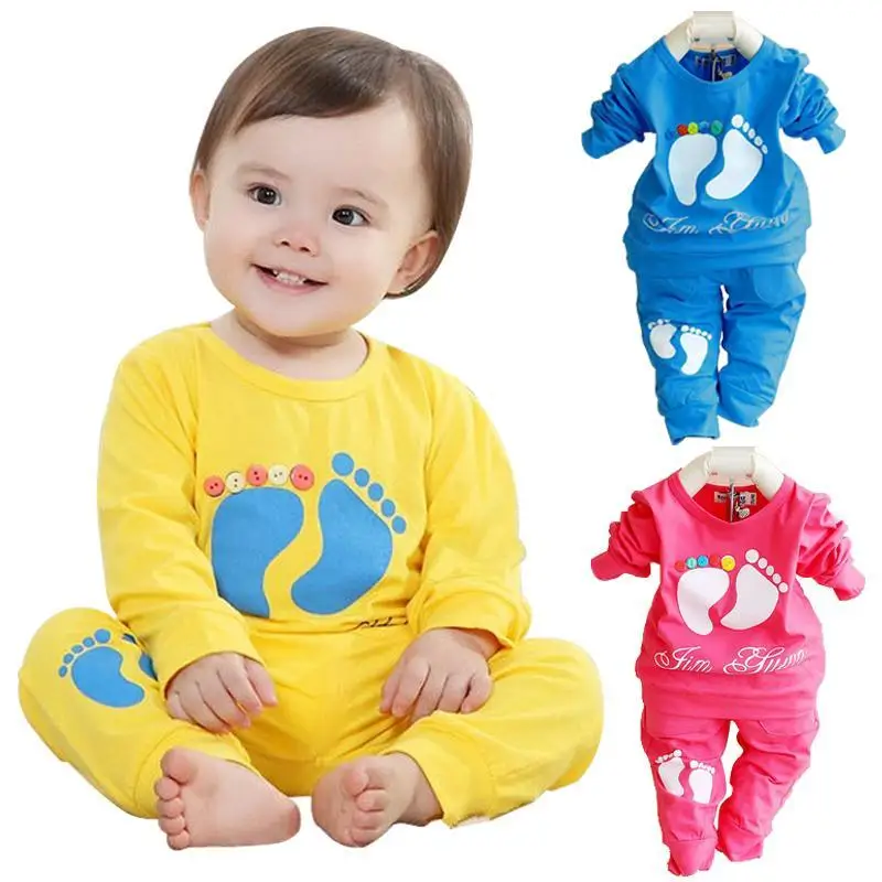 

2017 High Quality baby clothing sets 100% cotton brand baby girl boy clothing children sport suit casual clothes