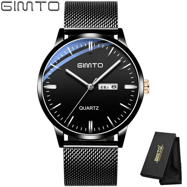 

Gimto Watch Men Fashion Sports Quartz Watch Business Mens Date Week Clock Top Brand Luxury Waterproof Watches Relogio Masculino