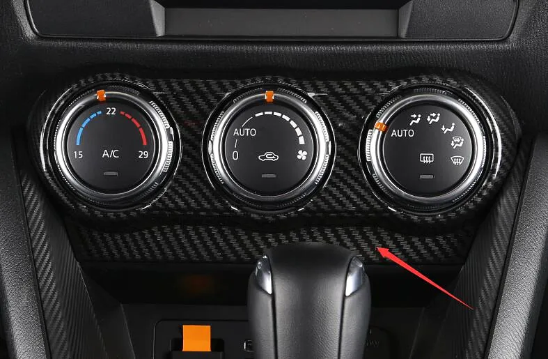Для mazda CX 3 cx3 2017 2018 ABS Хром Интерьер автомобиля Стайлинг кондиционер рамка Крышка