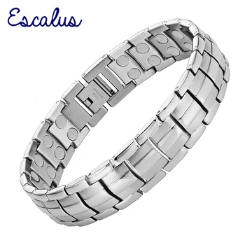 

Escalus Ultra Strength Magnetic Stainless Steel Bracelets Double the Magnets For Men Pain Relief Arthritis And Carpal Tunnel