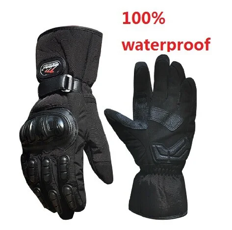 

2014 Winter Motorcycle Gloves Waterproof Warm Motocross Racing Motos Motorbike Cycling Glove luvas Guantes M L XL Black Blue Red