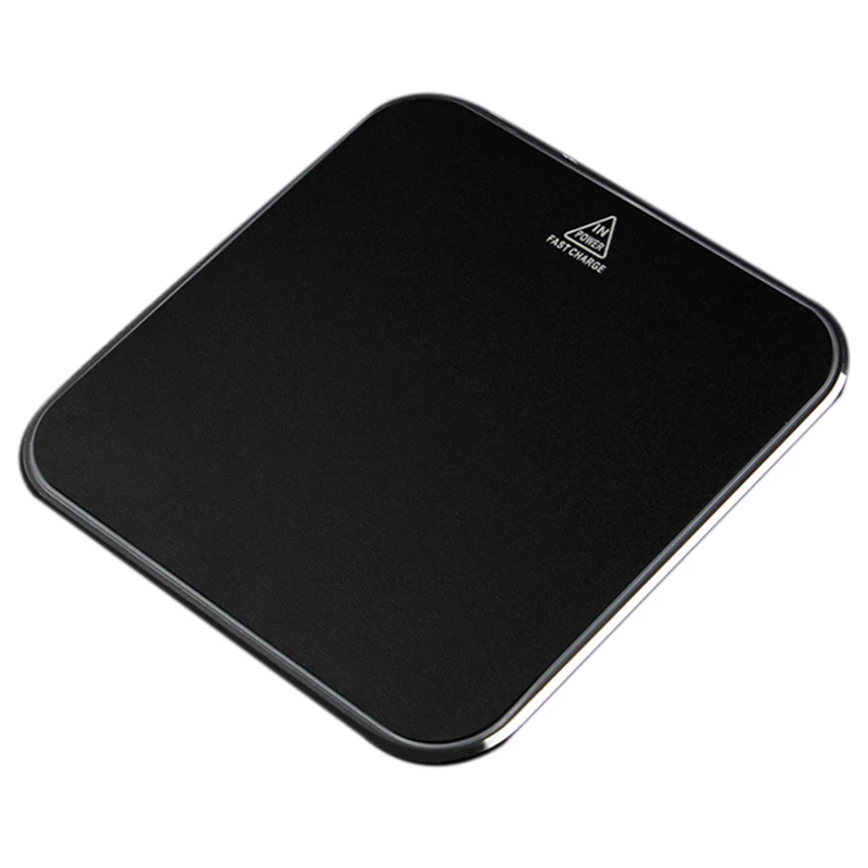 

Ultra-Thin Square Aluminum Wireless Fast Charge For Samsung Apple Mobile Phone 10W Power Wireless Charger