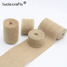Lucia crafts 3 года/лот 4 см/5 см/8 см/10 см джутовые Мешковины Ленты Hessian рулоны деревенская ткань для украшения свадебной вечеринки V0504