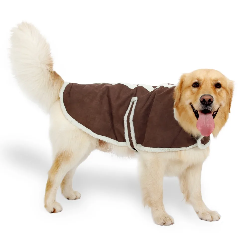 Pakaian Anjing Besar Suede Kain Pakaian Anjing Musim Dingin