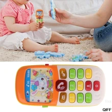 Детский Игрушечный мобильный телефон детские электронные музыкальные инструменты мультфильм смартфон образовательный подарок Hxx