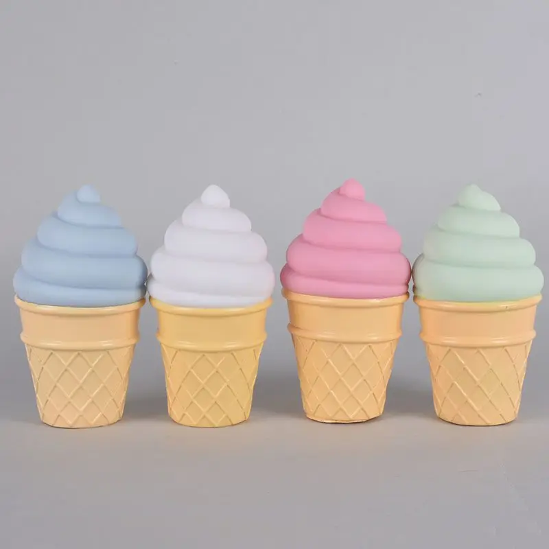 

2017 Novelty Ice Cream Shaped LED Nightlight Desk Table Light LED Night Lamp Kids Bedroom Decoration
