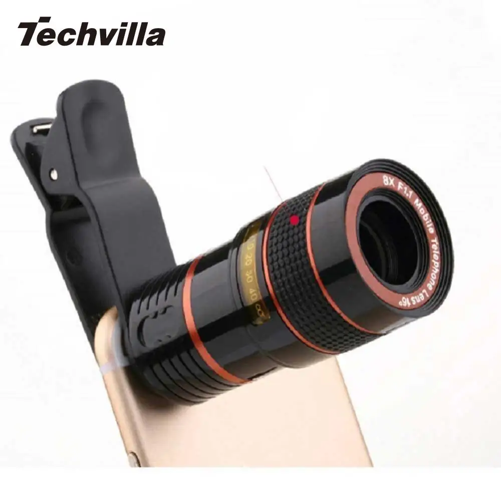 techvilla Universal 8X Zoom Telescope Lens Magnifier Clip On Binocular