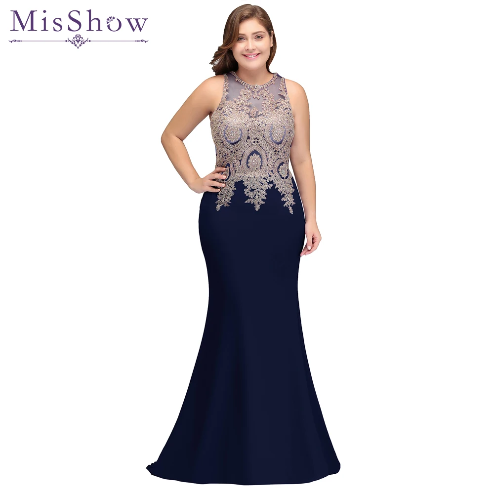 

2019 Mother of the Bride Dresses plus size satin Dress Elegant sleeveless applique Long Mermaid Evening Dress Mother Bride Gown