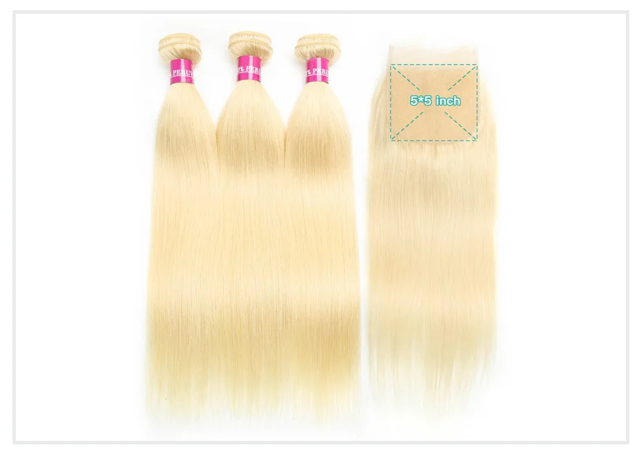 Blonde Bundles with 5x5 Lace Closure (1)