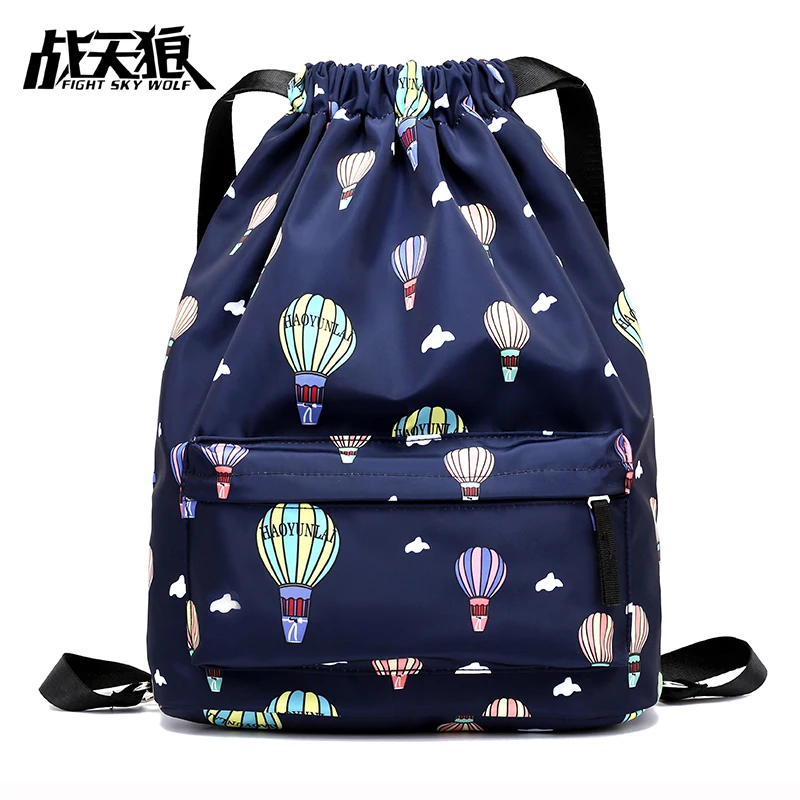 

Fashion backpack woman 3D Print Travel soft back lady Harajuku drawstring wrapped canvas rope Drawstring Backpack