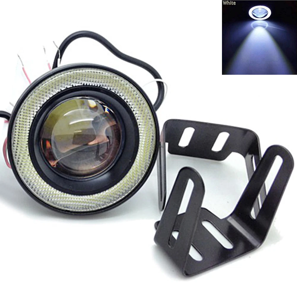 

30W Angel Eyes Lens Fog Light Daytime Running Lamp COB Motocycle Led Headlight Projector Car