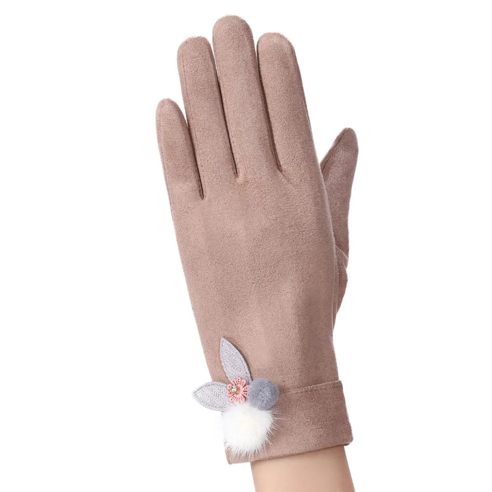 Перчатки Guantes, модные зимние теплые однотонные спортивные перчатки на весь палец, удобные женские перчатки luvas rekawiczki