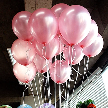 15 шт. 12 дюймов винно-красные надувные латексные гелиевые шары жемчужные розовые Серебристые свадебные с днем рождения украшения воздушные шары - Цвет: pink
