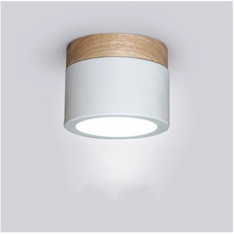 Nordic Minimalist Style Ceiling Lights Modern Wooden Ceiling Lamp for Living Room Bedroom Corridor Cafe Bar Light Iron Lighting (11)