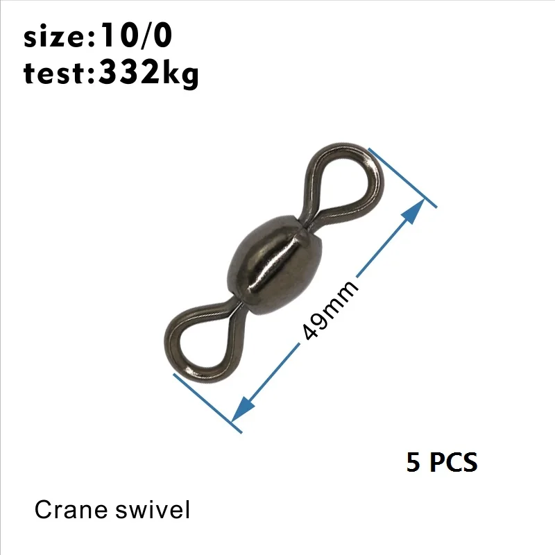 HXY шт(от 200 до 5) Размер(от 10 до 10/0) Вертлюги для рыболовных кранов с твердым кольцом, разъем для рыболовных крючков, аксессуары для рыболовных снастей - Цвет: 10l0    5PCS