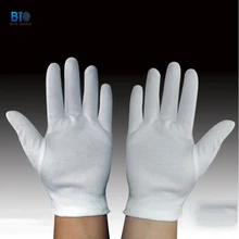 [Био безопасный] хлопок Материал белые перчатки самообороны охраны труда Приём ПАРАД ПОКАЗЫВАЮТ перчатки нескользящие перчатки