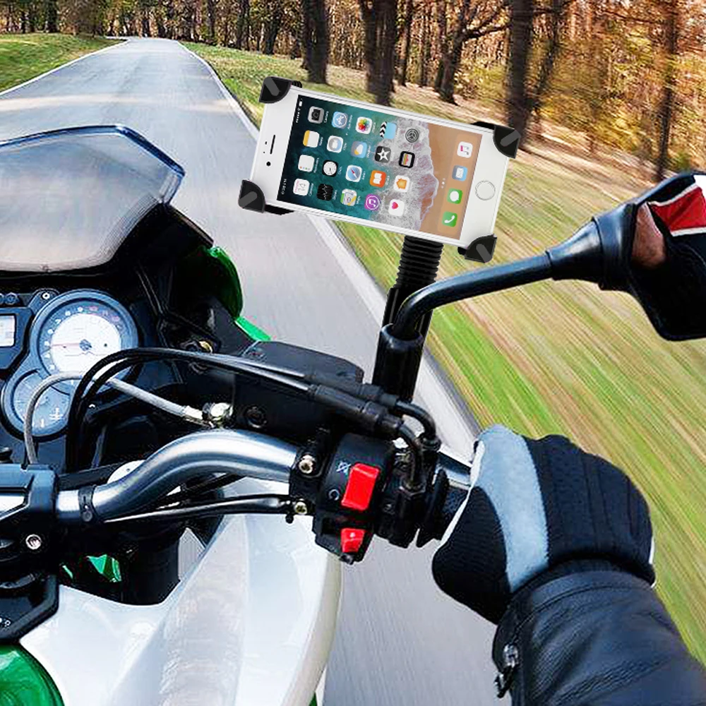 Мотоциклетный держатель для мобильного телефона зеркало заднего вида Автомобильный держатель для телефона Подставка Кронштейн для мотоцикла Электрический автомобиль скутер