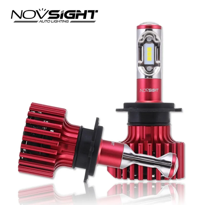 NOVSIGHT H7 Led Socket Headlight Bulbs Waterproof 60W 10000LM/Pair Car Driving Fog Light 6000K Cool White Lamps | Автомобили и
