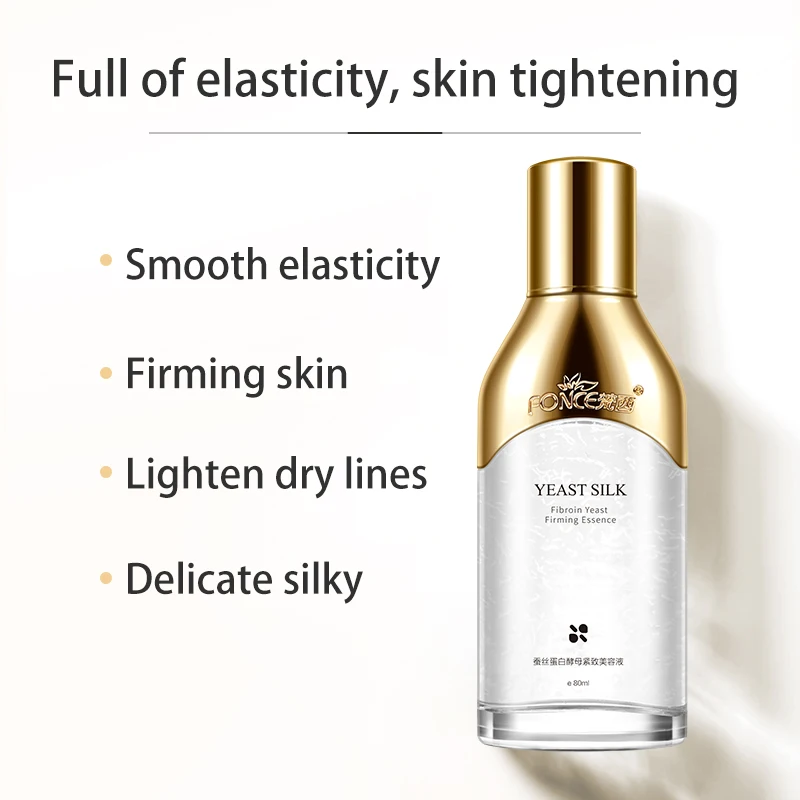 Fonce Silk Protein Yeast Beauty Water Firming Toner Brightening Skin Tonic Moisturizing Lotion 80ml