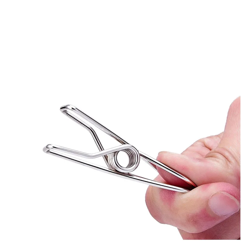 

500pcs Stainless Steel Clothes Peg Towel Socks Clip Pants Clothes Underwear Clips Small Metal Clips for Hanger