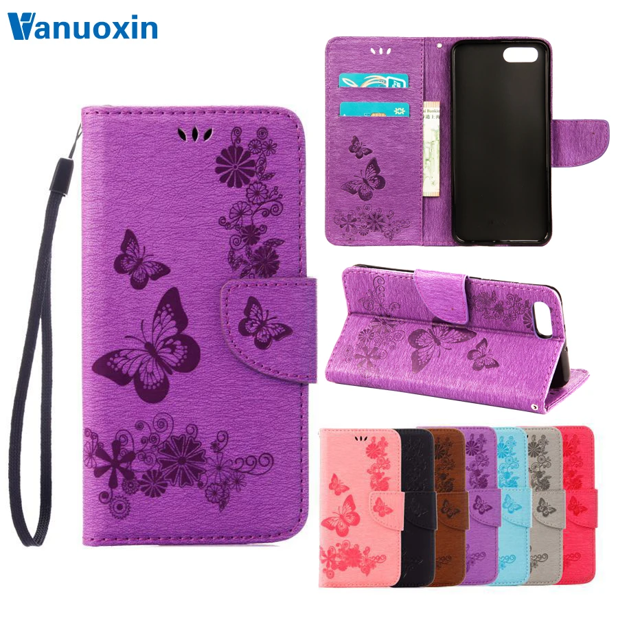 

Honor 10 Leather Case on for Huawei Honor 10 case sFor Funda Huawei Honor View 10 V10 case cover Butterfly Flip wallet Phone Bag