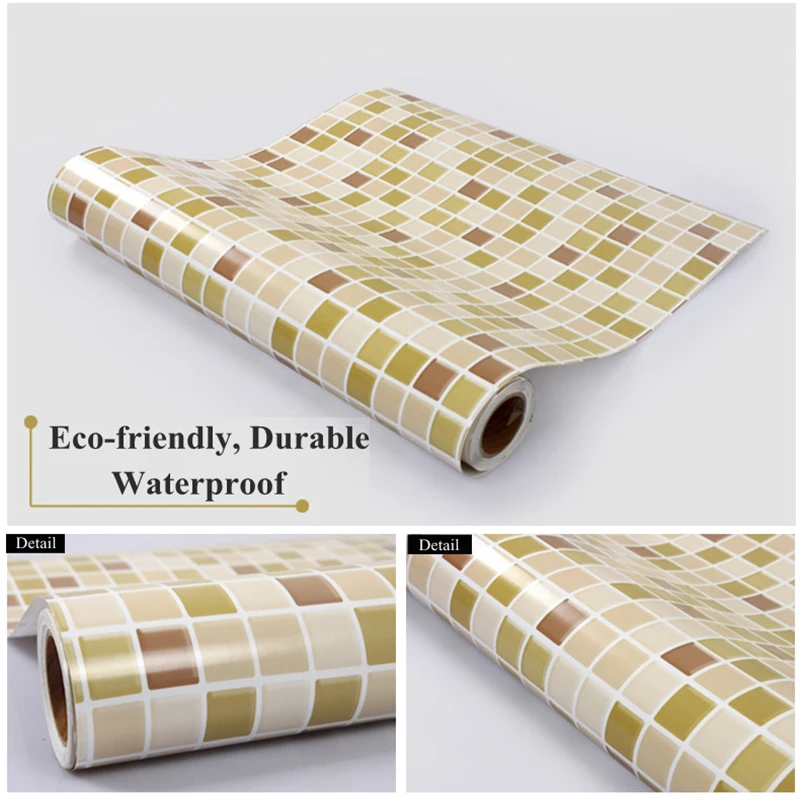 Koop Wallpapers youman PVC zelfklevende muurstickers Badkamer renovations badkamer moza iuml;ek wandtegels waterdicht keuken behang