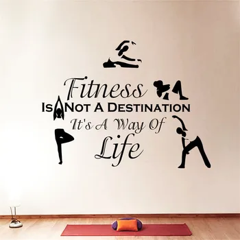 

New Wall Decals Quotes Sport Fitness Is Not Exercises Gym Bedroom Vinyl Decor Wall Stickers For Fitness Room