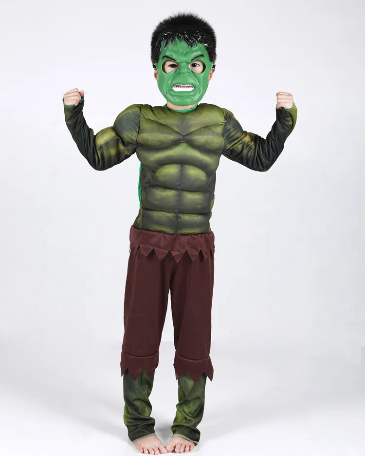 Super Hero Avengers Clothes Jumpsuit Captain America Superman Batman Hulk IronMan Thor Muscle Cosplay Costumes Halloween Gift