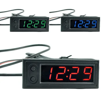

Multifunction High-precision Clock Inside and Outside Car Temperature Battery Voltage Monitor Panel Meter DC 12V