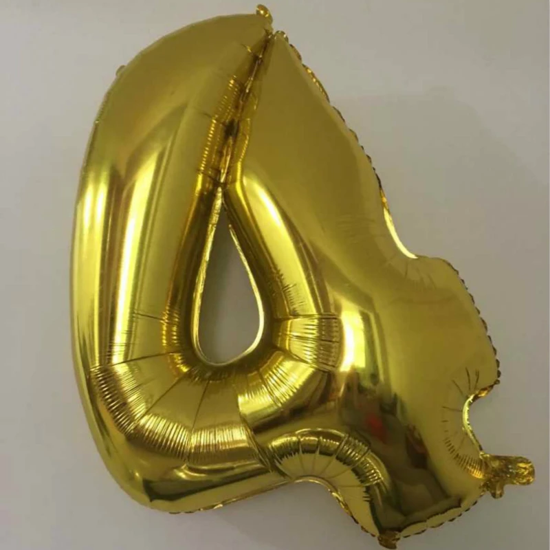 32 inches 0 9 Number balloons Gold Silver Number Foil ...