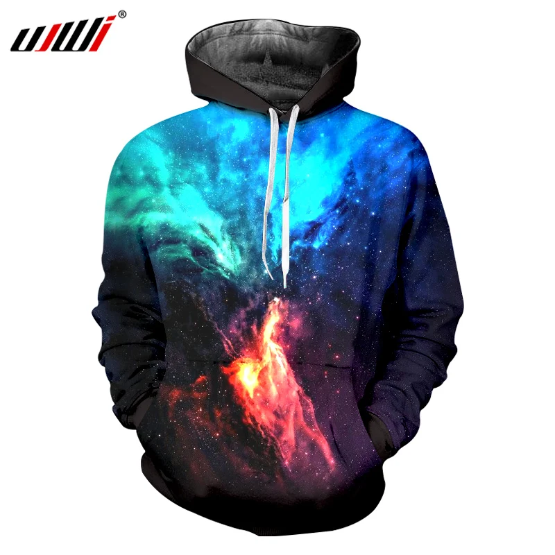 

UJWI Men Hoodies Print Color Space 3D Sweatshirts Hoodie Hombre Bodybuilding Fitness Jerseys Long Sleeve Hooded Pullovers Sweats