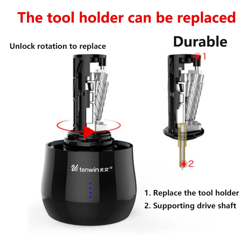 TENWIN-Electric-pencil-sharpener-chancery-Two-hole-art-mechanical-pencil-sharpeners-Automatic-Use-Safety-For-children (2)